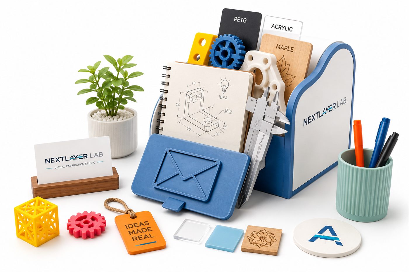 Request a custom quote for 3D printing laser engraving prototypes gifts and small batch products